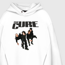 Худи с принтом The Cure - A Band from UK для мужчины, вид на модели спереди №3. Цвет основы: белый
