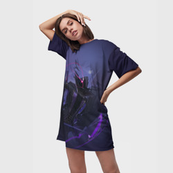 Платье-футболка 3D Восхождение в тени - слизь - фото 2
