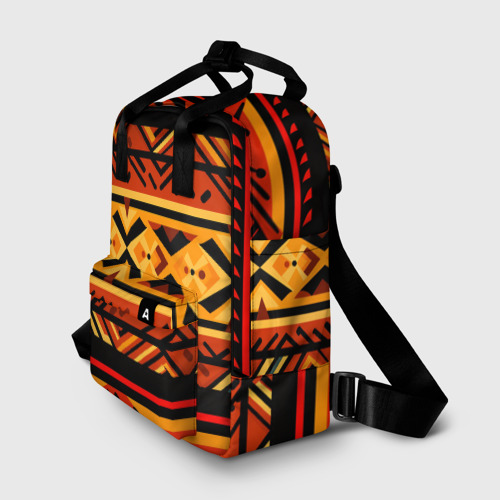 Женский рюкзак 3D с принтом Узор в этническом стиле масаев, фото на моделе #1