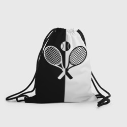 Рюкзак-мешок 3D Теннис - чёрно белое