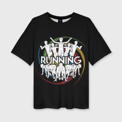 Женская футболка oversize 3D Running