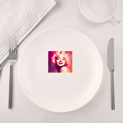 Набор: тарелка + кружка Мэрилин Монро в розовых тонах - фото 4