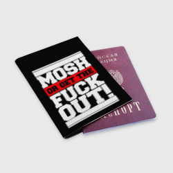 Обложка для паспорта матовая кожа Mosh or get out - фото 2