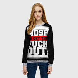 Женский свитшот 3D Mosh or get out - фото 2