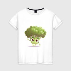 Милая брокколи – Женская футболка хлопок с принтом купить со скидкой в -20%