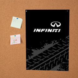 Постер Infiniti speed на темном фоне со следами шин посередине - фото 2
