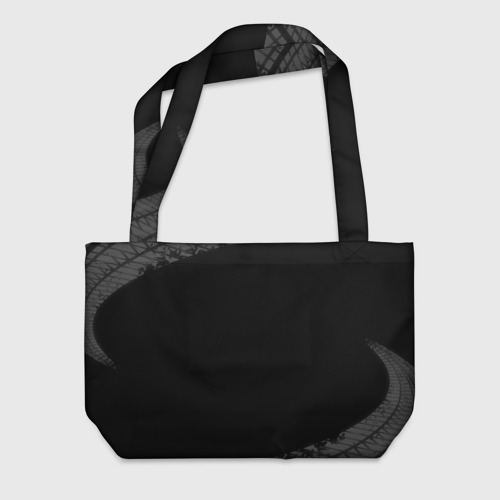 Пляжная сумка 3D Mini speed на темном фоне со следами шин по-горизонтали - фото 2