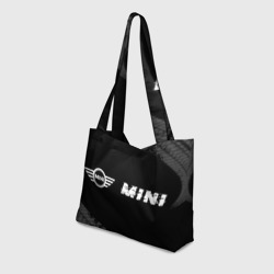 Пляжная сумка 3D Mini speed на темном фоне со следами шин по-горизонтали - фото 2