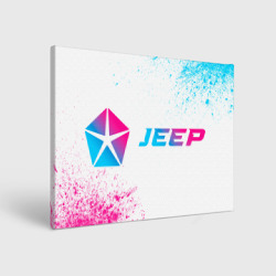 Холст прямоугольный Jeep neon gradient style по-горизонтали