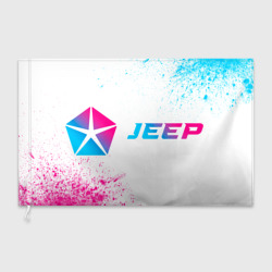 Флаг 3D Jeep neon gradient style по-горизонтали