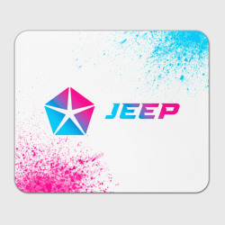 Прямоугольный коврик для мышки Jeep neon gradient style по-горизонтали