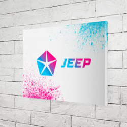 Холст прямоугольный Jeep neon gradient style по-горизонтали - фото 2