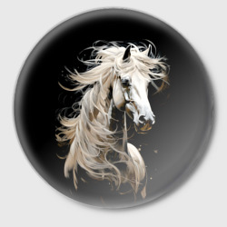 Значок Лошадь белая в ночи