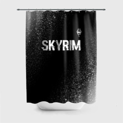 Штора 3D для ванной Skyrim glitch на темном фоне посередине