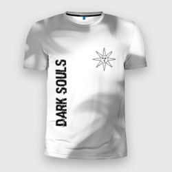 Мужская футболка 3D Slim Dark Souls glitch на светлом фоне вертикально