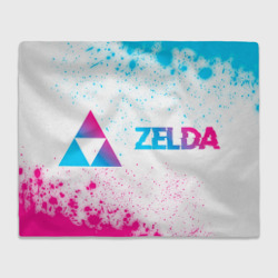 Плед 3D Zelda neon gradient style по-горизонтали