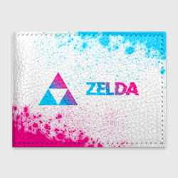 Обложка для студенческого билета Zelda neon gradient style по-горизонтали