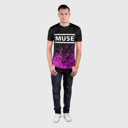 Мужская футболка 3D Slim Muse rock legends посередине, цвет 3D печать - фото 4