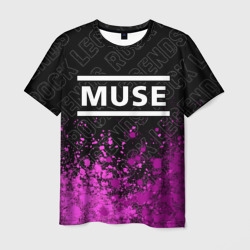 Мужская футболка 3D Muse rock legends посередине