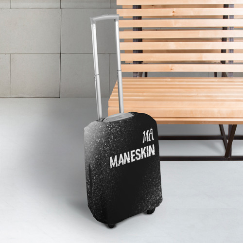 Чехол для чемодана 3D Maneskin glitch на темном фоне посередине, цвет 3D печать - фото 3