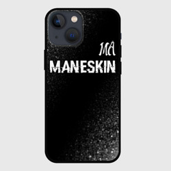 Чехол для iPhone 13 mini Maneskin glitch на темном фоне посередине