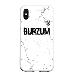 Чехол для iPhone XS Max матовый Burzum glitch на светлом фоне посередине