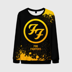 Мужской свитшот 3D Foo Fighters - gold gradient