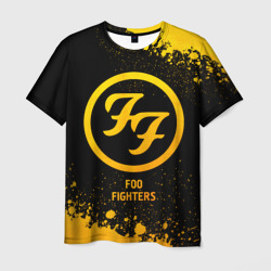 Мужская футболка 3D Foo Fighters - gold gradient