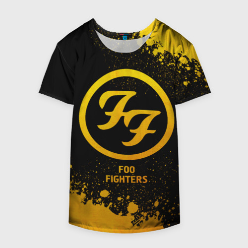 Накидка на куртку 3D Foo Fighters - gold gradient, цвет 3D печать - фото 4