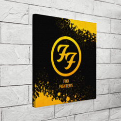 Холст квадратный Foo Fighters - gold gradient - фото 2