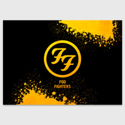 Поздравительная открытка Foo Fighters - gold gradient