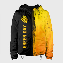 Женская куртка 3D Green Day - gold gradient по-вертикали