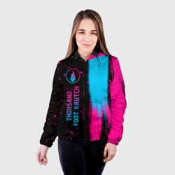 Женская куртка 3D Thousand Foot Krutch - neon gradient по-вертикали - фото 2
