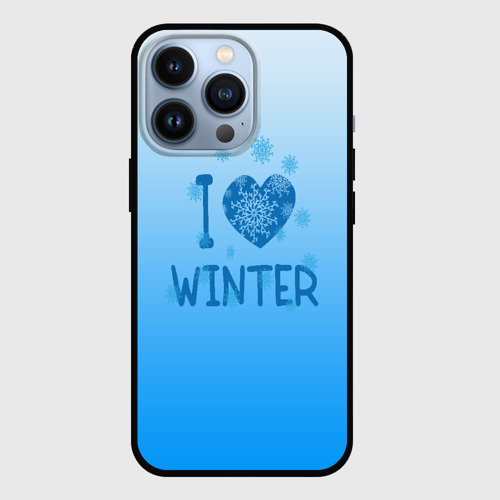 Чехол для iPhone 13 Pro Люблю зиму, цвет черный