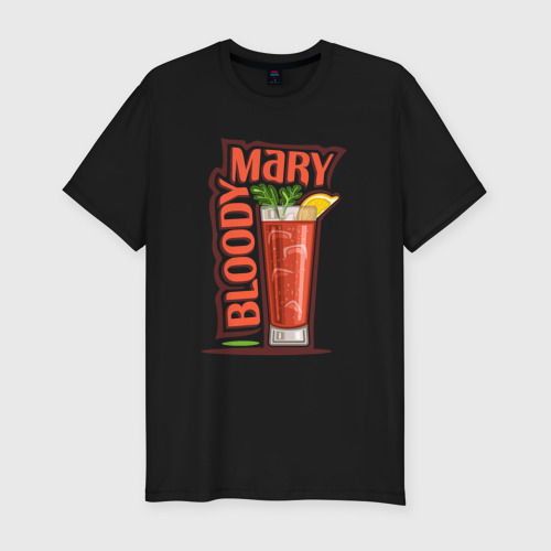 Мужская футболка хлопок Slim Bloody mary, цвет черный