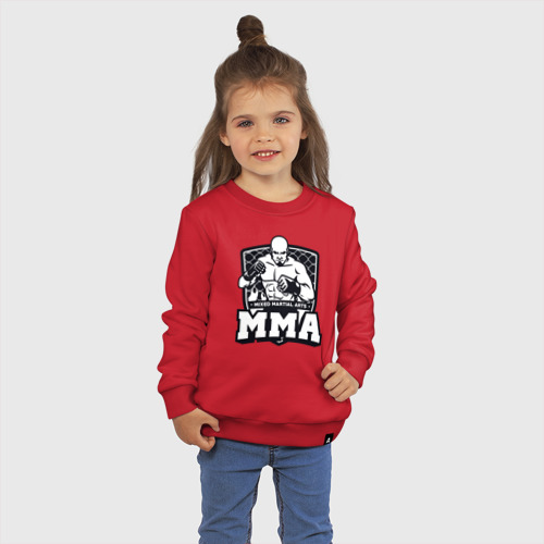 Детский свитшот хлопок с принтом Mixed martial arts, фото на моделе #1