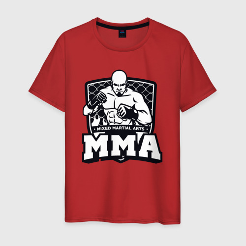 Мужская футболка хлопок Mixed martial arts, цвет красный