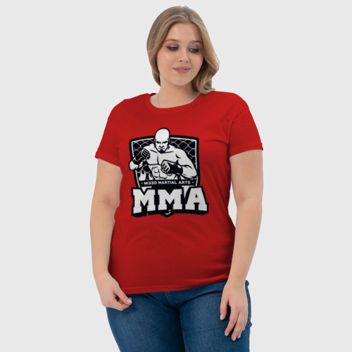 Женская футболка хлопок с принтом Mixed martial arts, фото #4