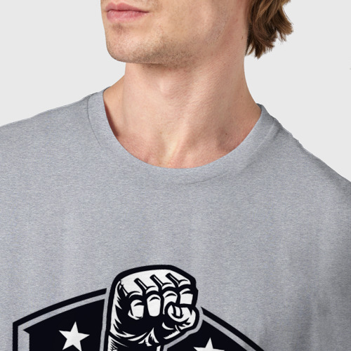 Мужская футболка хлопок Турнир MMA, цвет меланж - фото 6