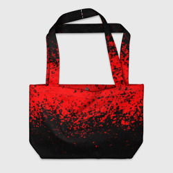 Пляжная сумка 3D Красно-чёрный переход