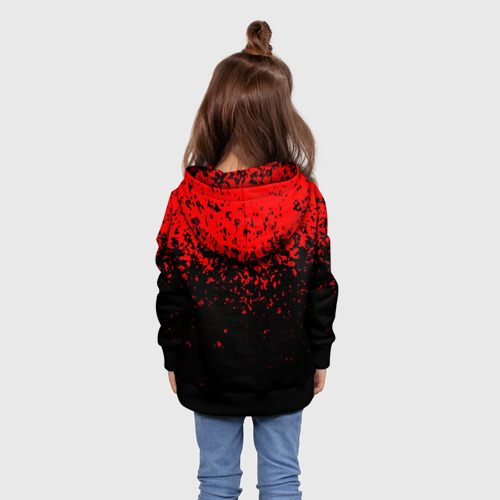 Детская толстовка 3D Красно-чёрный переход, цвет черный - фото 5