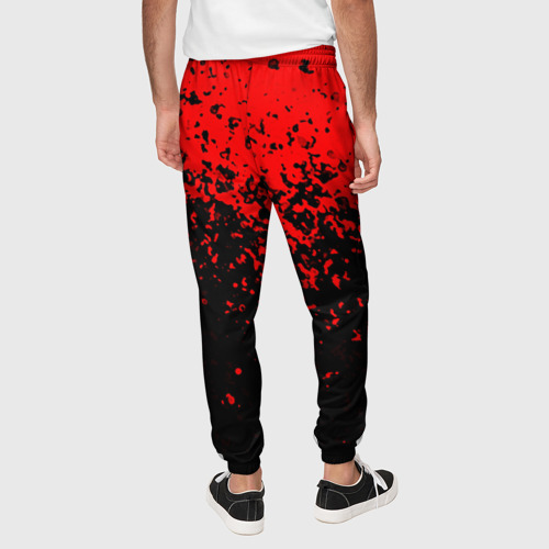 Мужские брюки 3D Красно-чёрный переход, цвет 3D печать - фото 5