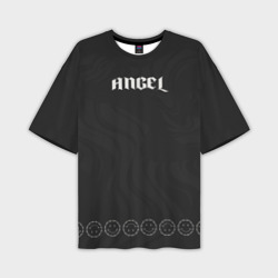 Angel bone wings black – Мужская футболка oversize 3D с принтом купить со скидкой в -50%
