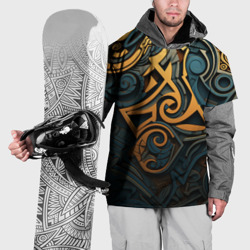 Накидка на куртку 3D Абстрактный узор в викингском стиле