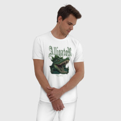 Мужская пижама хлопок Аллигатор - фото 2