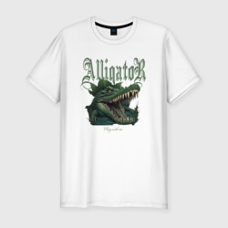 Аллигатор – Мужская футболка хлопок Slim с принтом купить