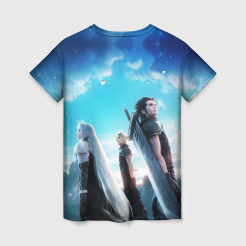 Женская футболка 3D с принтом Зак Клауд и Сефирот final fantasy 7, вид сзади #1