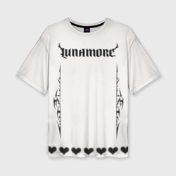 Lunamore white – Женская футболка oversize 3D с принтом купить со скидкой в -50%