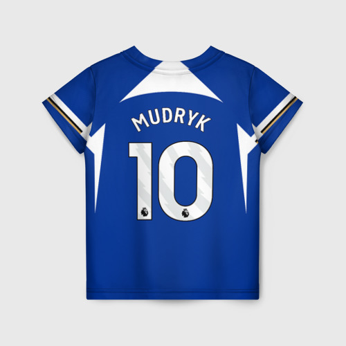Детская футболка 3D Михаил Мудрик форма Челси 23-24 домашняя, цвет 3D печать - фото 2