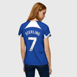 Женская футболка 3D Рахим Стерлинг форма Челси 23-24 домашняя - фото 2